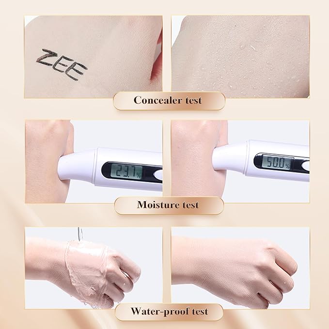 Mushroom Head Air Cushion CC Cream - BB Cream Foundation Makeup Moisturizing Concealer Long-Lasting, Cushion Foundation Full Coverage Self Adjusting (Ivory, 1 PCS)-VivaGrace Women