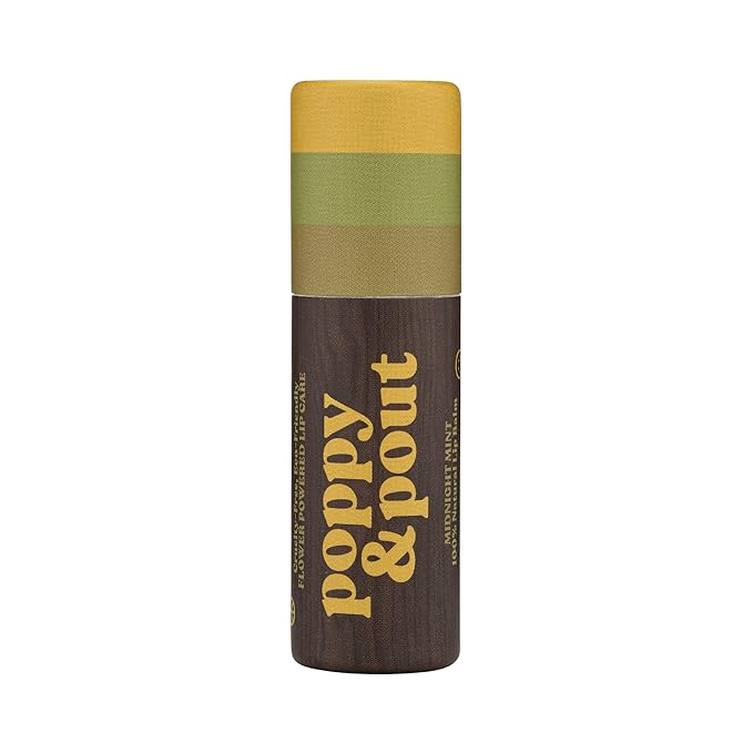 Poppy & Pout Midnight Mint Jumbo Lip Balm | All Natural Lip Balms & Moisturizers | Hydrates with Beeswax, Vitamin E, Organic Coconut Oil | Cruelty-Free | Lip Balm in Recyclable Cardboard Tube-VivaGrace Women