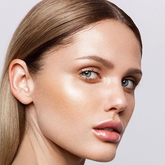 Boobeen Highlighter Makeup Highlighter Palette Powder Shimmer Highlighter Makeup Facial Illuminator Bronzer Palette Waterproof Long Lasting-VivaGrace Women