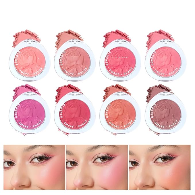 MAEPEOR Matte Face Blush 8 Colors Lightweight Natural Look Face Blush Long-Lasting and Highly Pigmented Powder Blush for Cheeks (Color 04)-VivaGrace Women