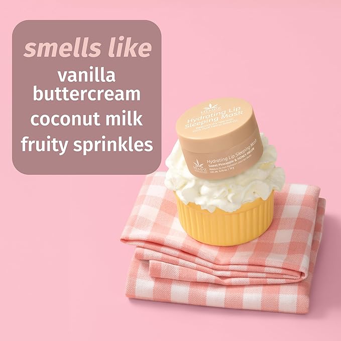 Hempz Hydrating Lip Sleeping Mask - Whipped Vanilla (.95 Oz.) | Overnight Hydrating Lip Balm for Dry Lips, Lip Repair, Chapped Lip Treatment & Nourishment for Women-VivaGrace Women