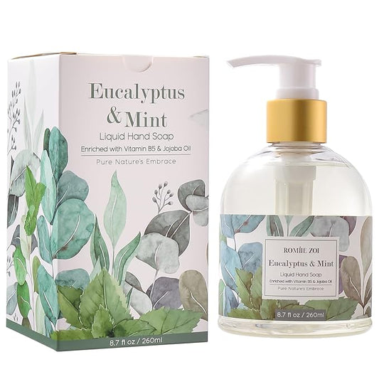 Liquid Hand Soap with Gift Box - Eucalyptus & Mint - 260ml/ 8.7 fl.oz