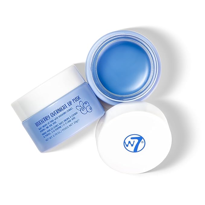 W7 Super Sweet Dreams Blueberry Lip Mask - Vitamin E, Aloe Vera and Grape Seed Oil - For Hydrated, Full Looking & Irresistible Lips - 0.67 Fl Oz-VivaGrace Women