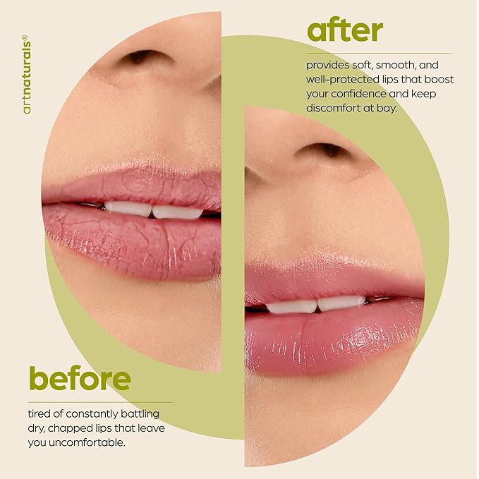 ArtNaturals Organic Beeswax Lip Balm Gift Set - Assorted Flavors with Aloe, Coconut & Jojoba Oils-VivaGrace Women