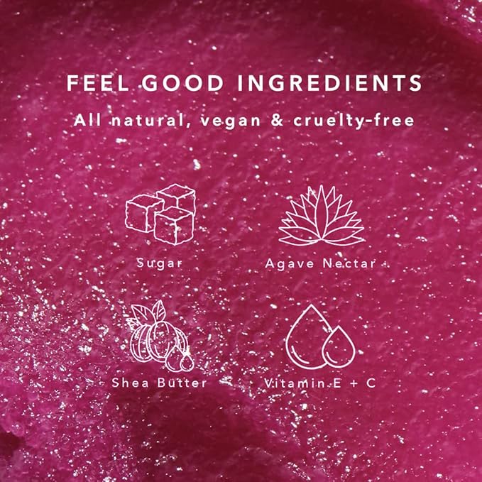 NCLA - Natural Sugar, Sugar Lip Scrub | Vegan, Cruelty-Free, Clean Skincare (Black Cherry)-VivaGrace Women