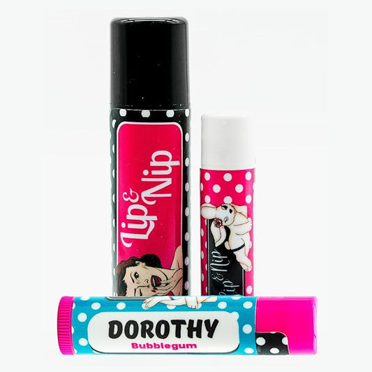 Bubblegum “Dorothy” Flavored Balms | Flavored Hydrating Lip Balm, Nipple Balm, and Full Body Balm | Lip Balm & Moisturizer and Intimacy Enhancer - Pack of 3-VivaGrace Women