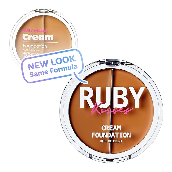 Ruby Kisses 3D Face Creator Cream Foundation & Concealer, 12 Hours Long Lasting, Medium to Full Coverage, Non-Greasy, Ideal for Makeup & Contour Palette (Level 9)-VivaGrace Women