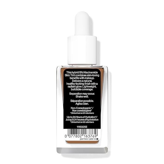 wet n wild Bare Focus Skin Tint, 5% Niacinamide Enriched, Buildable Sheer Lightweight Coverage, Natural Radiant Finish, Hyaluronic & Vitamin Hydration Boost, Cruelty-Free & Vegan - Deep-VivaGrace Women