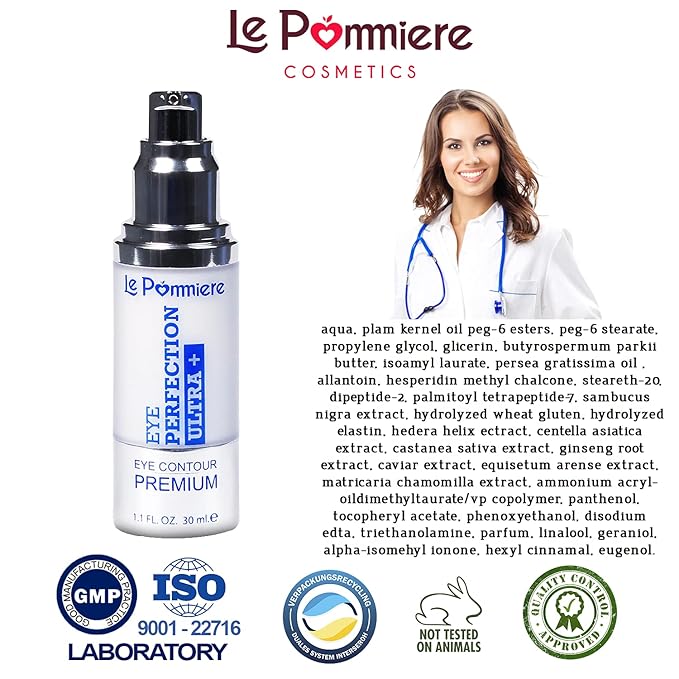 under eye cream 1.1 fl oz. Anti bags, dark circles and puffiness. Anti age, crow's feet. Vitamin E. eye contour anti wrinkle. Moisturizer for face and skin-VivaGrace Women