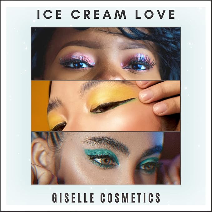 Ice Cream Love Mineral Powder Organic Makeup Kit - Loose Pigment Eyeshadow, Glitter Eyeshadow, Copper Eyeshadow Palette, Non-Toxic Shimmer Eye Shadow, Talc-Free Eyeshadow-VivaGrace Women