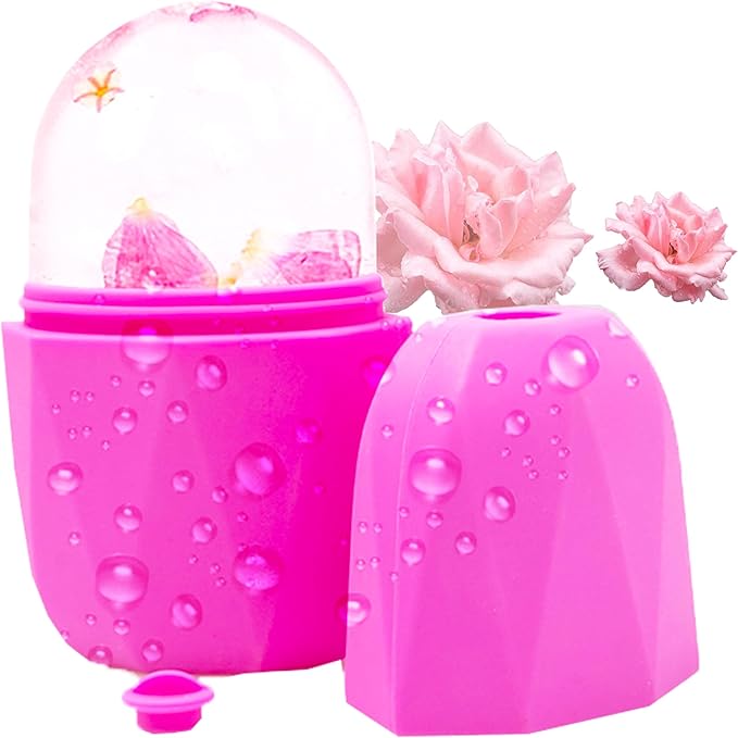 Ice Facial Cube Facial Beauty Ice Roller Skin Care Tools Ice Roller for Face and Eye Silicone Ice Mold for Face Beauty Ice Face Roller-VivaGrace Women