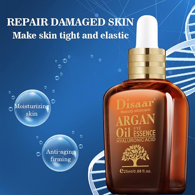 Argan Oil Eye Essence Hyaluronic Acid Anti-Wrinkle Anti-Aging Remove Eyes Pouch 25ml/0.88fl.oz-VivaGrace Women