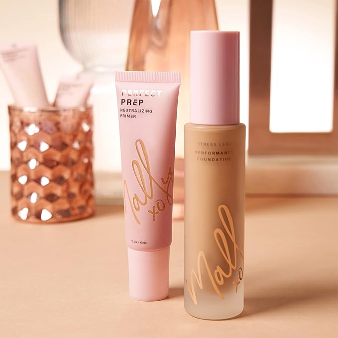 Mally Perfect Prep Neutralizing Tinted Face Primer Deep- 1 Fl Oz - Color-correcting Primer Makeup with Hyaluronic Acid - Long-Wear Foundation Face Primer-VivaGrace Women