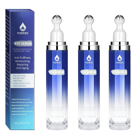 eye serum for dark circles and puffiness - 8% Caffeine, 8% Retinol - Dark Circle Remover, Puffy Eyes & Bags - Under Eye Cream, 1.5 fl. oz-VivaGrace Women