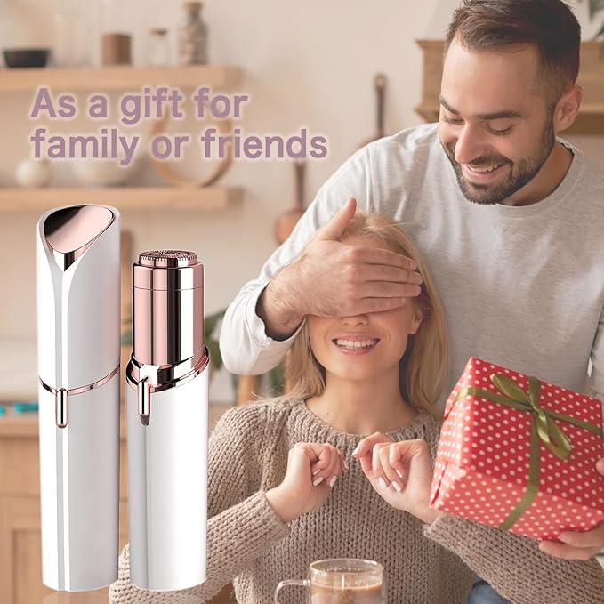 Hair Remover for Face Woman, Electric Face Shaver for Women Chin, Lip, Peach Fuzz with 2 Pc Replacement Heads, USB Rechargable-VivaGrace Women