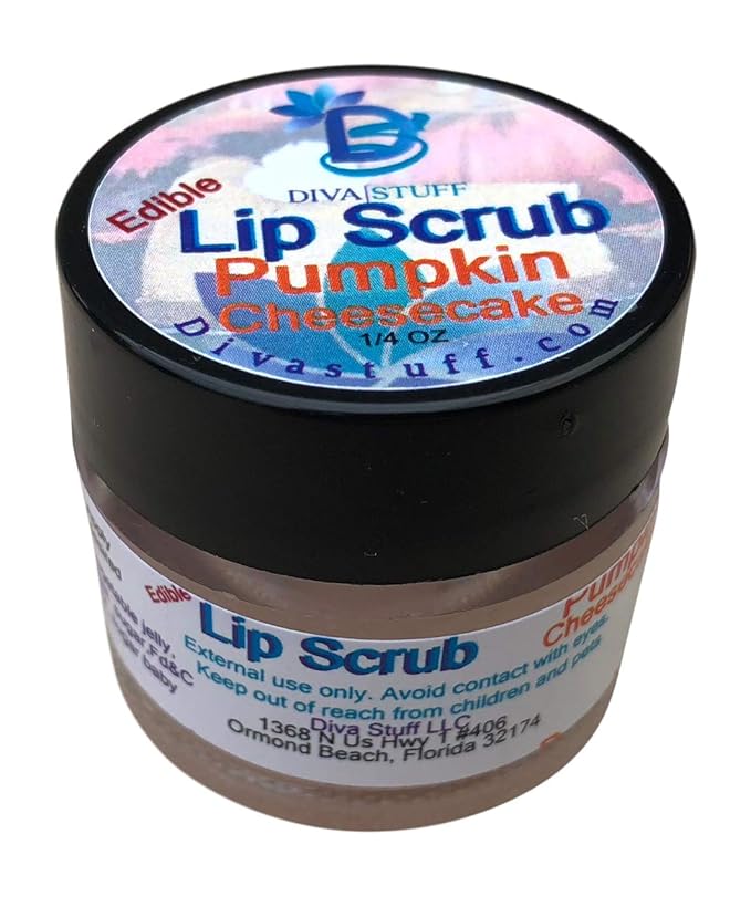 Diva Stuff Ultra Hydrating Lip Scrub for Soft Lips, Gentle Exfoliation, Moisturizer & Conditioner, Pumpkin Cheesecake – ¼ oz (Made in the USA)-VivaGrace Women