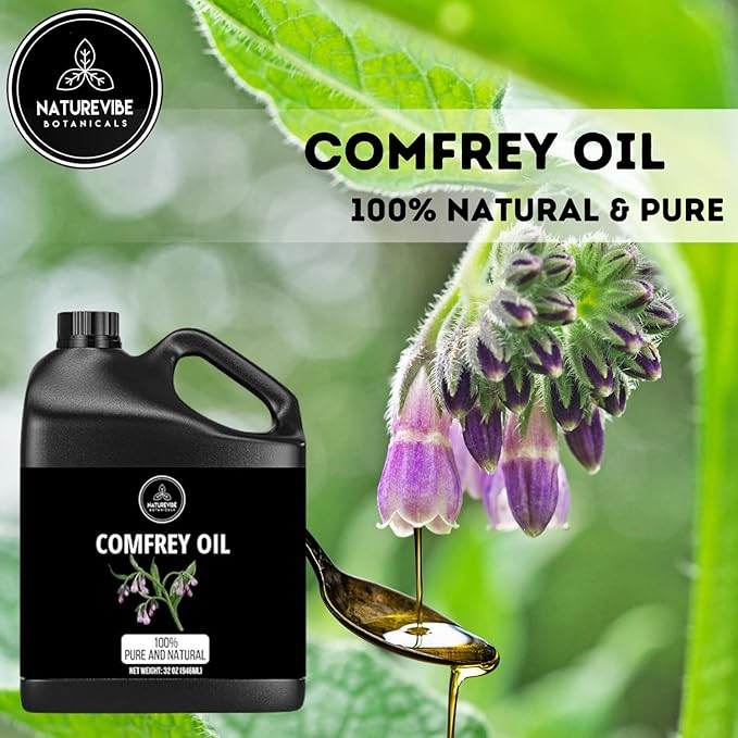 Naturevibe Botanicals Comfrey Oil 32 Ounces | 100% Pure and Natural | Great for Skin Care and Hair Care-VivaGrace Women