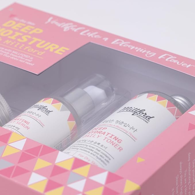 Deep Moisture Skincare Set with Panthenol and Hyaluronic Acid for Dry Skin, Moisturizing, Hydrating, Soothing, Face Moisturizing Set, Korean Skin Care, Gift Set-VivaGrace Women