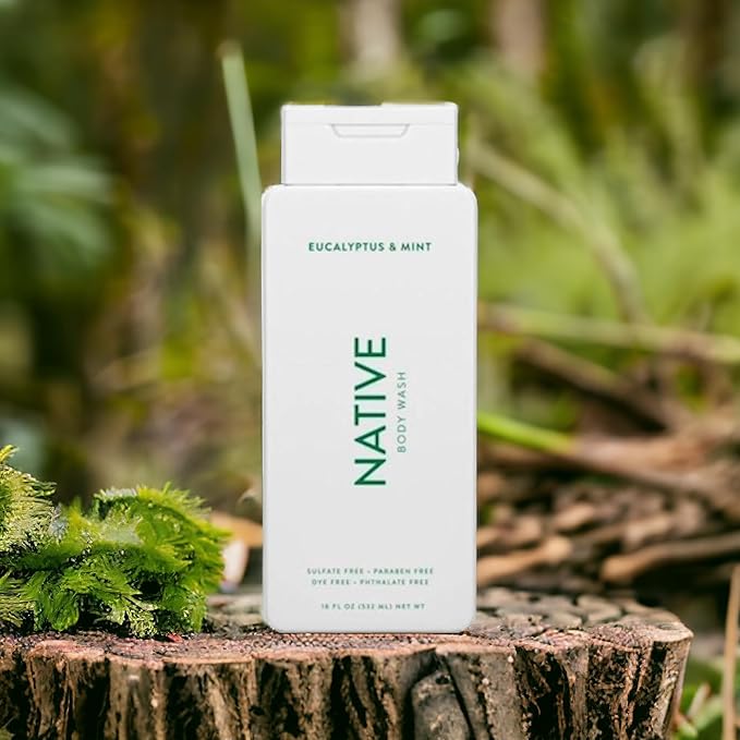 Native Body Wash Contains Naturally Derived Ingredients | For Women & Men, Sulfate, Paraben, & Dye Free Leaving Skin Soft and Hydrated | Eucalyptus & Mint 18 oz - 2 Pk-VivaGrace Women