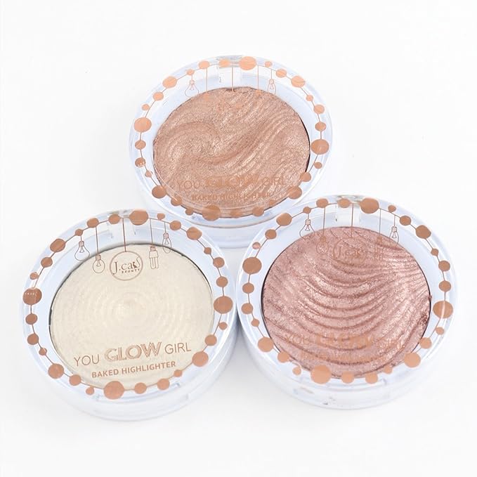 J.CAT BEAUTY You Glow Girl Baked Highlighter - White Goddess-VivaGrace Women