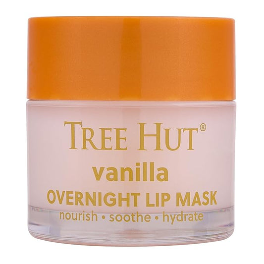 Tree Hut Vanilla Overnight Lip Mask | Leave on Overnight & Wake up to Soft, Hydrated Lips | Elevate your Self Care Routine | .6 oz.-VivaGrace Women