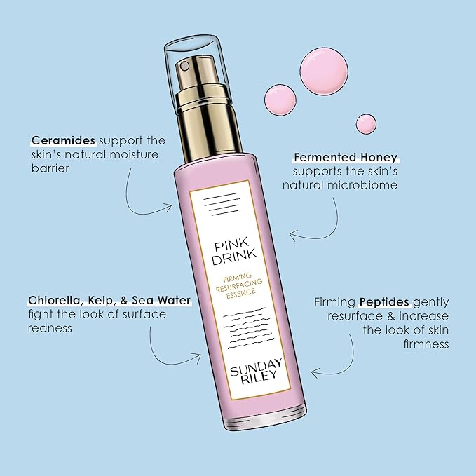 Sunday Riley Pink Drink Skin Firming Resurfacing Essence Face Mist-VivaGrace Women