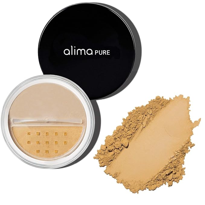 Alima Pure Matte Foundation Loose Mineral Powder Foundation Makeup, Loose Powder Makeup Oil Free Talc Free Powder, Natural Makeup Mineral Foundation Full Coverage Natural Foundation Powder .15 oz/4.5-VivaGrace Women
