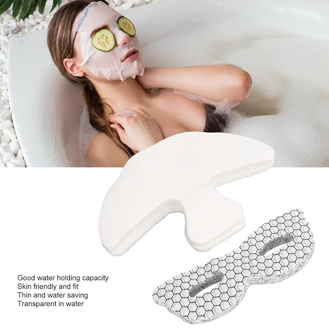 ZJchao Disposable Eye Forehead Masks, Eye Forehead Mask Paper Silk DIY Soft Disposable Hydrating Eye Care Paper Facial Eye Pads Spa DIY Clear Eye Mask Paper Beauty Sheets for Home Beauty-VivaGrace Women
