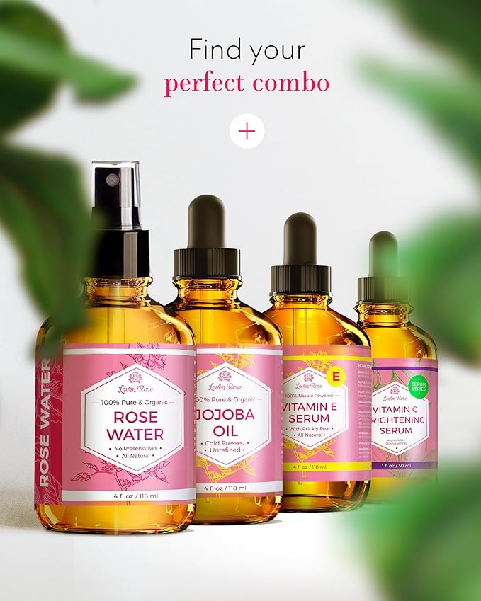 Rose Water Spray for Face by Leven Rose - Pure Natural Moroccan Rosewater Hydrosol Face Spray - Organic Rose Water for Hair 4 oz-VivaGrace Women