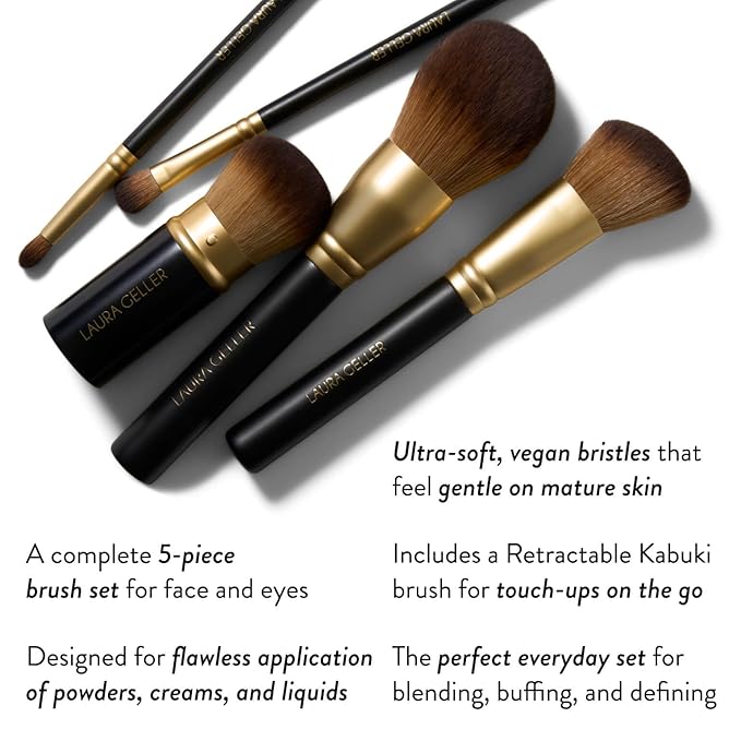 LAURA GELLER NEW YORK 5pc Full Face Brush Set-VivaGrace Women