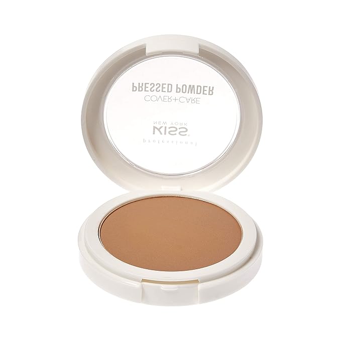 KISS Cover and Care Acne Control Pressed Powder Shine Free Face Light Weight Makeup Setting Powder - APP335 (Cappuccino)-VivaGrace Women
