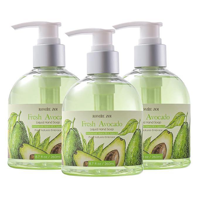Liquid Hand Soap with Gift Box - Avocado - 260ml/ 8.7 fl.oz (Pack of 3)