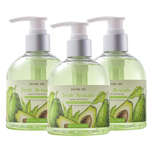 Liquid Hand Soap with Gift Box - Avocado - 260ml/ 8.7 fl.oz (Pack of 3)