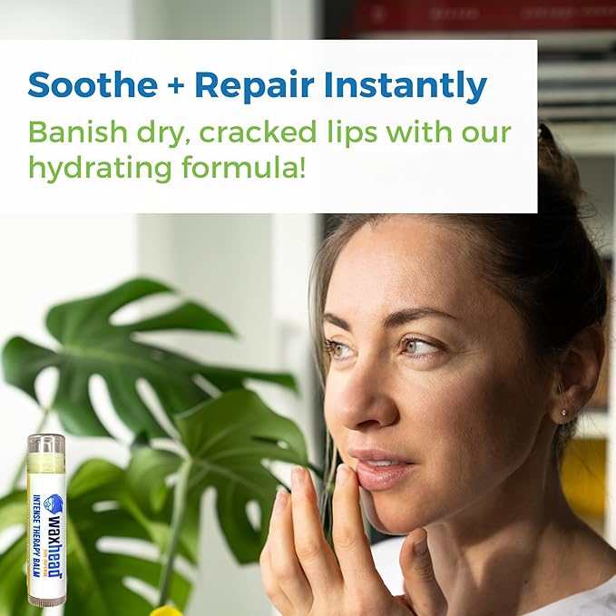 Waxhead Organic Lip Balm Vanilla - Sunburn Relief, Lip Moisturizer for Very Dry Lips, Lip Therapy, Lip Repair for Dry Cracked Lips, Healing Lip Balm for Severely Chapped Lips (4 pack)-VivaGrace Women