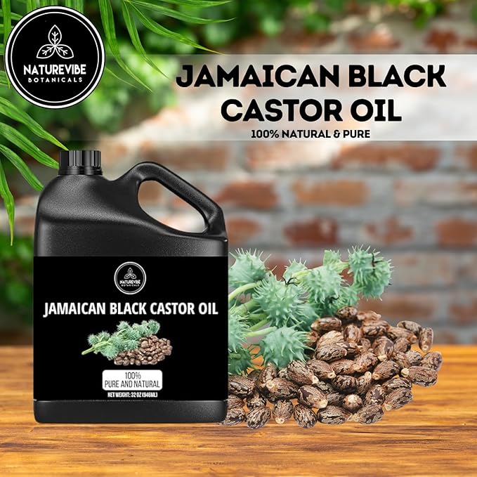 Naturevibe Botanicals Jamaican Black Castor Oil 32 Ounces | 100% Pure and Natural | Great for Skin Care and Hair Care-VivaGrace Women