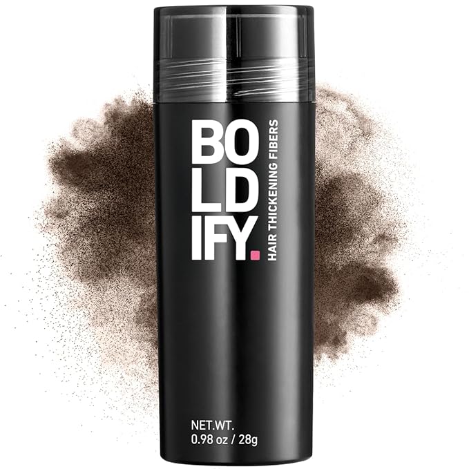 BOLDIFY Hair Fibers (28g) - Fill In Thinning and Fine Hair for an Instantly Fuller, Thicker Look - 14 Shades for Women & Men - Ash Brown-VivaGrace Women