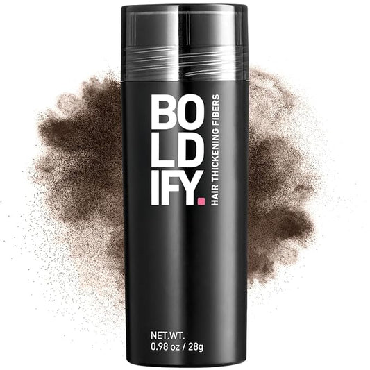 BOLDIFY Hair Fibers (28g) - Fill In Thinning and Fine Hair for an Instantly Fuller, Thicker Look - 14 Shades for Women & Men - Ash Brown-VivaGrace Women