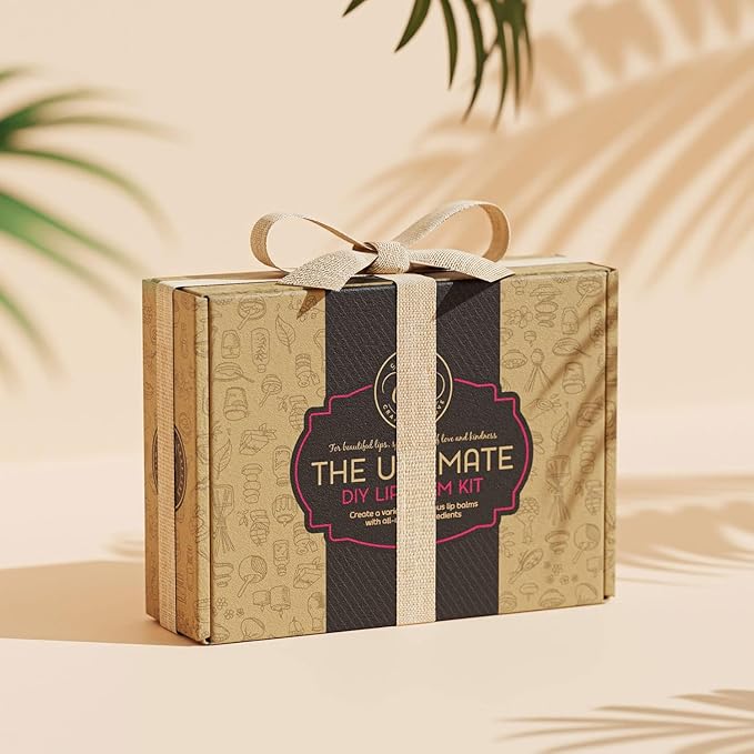 CraftZee Lip Balm Making Kit - DIY Lip Gloss Kit with Natural Beeswax Base, Shea Butter, Sweet Almond Oil, Essential Oils, Tubes, Jars & More Craft Kit For Adults-VivaGrace Women