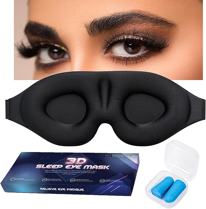 Eye Mask for Lash Extensions, Eye Mask for Sleeping, Soft Breathable Eyelash Sleeping Mask for Extensions with Adjustable Elastic Strap for Flight Nape-VivaGrace Women