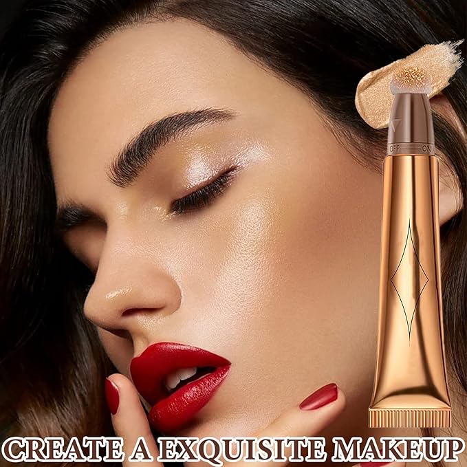 Liquid Contour Beauty Wand,Stick with Cushion Applicator,Cream Contour,Long Lasting Smoothly Moisturizng Silky Contour Stick High gloss stick-VivaGrace Women
