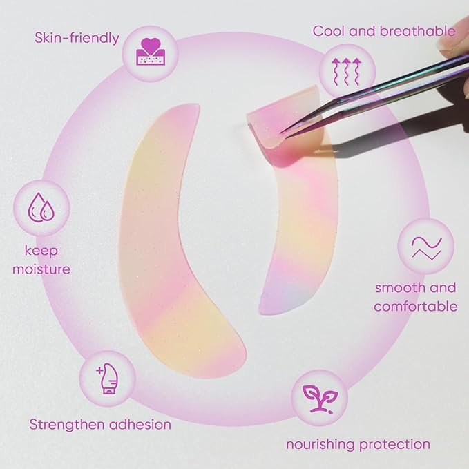 Libeauty Reusable Lash Extension Eye Pads 1 Pair And Lash Lift Lotion Palette Set Eyelash Lift/T-Int Under Eye Gel Silicone Pads Patches And Tray Lash Tool Supplies-VivaGrace Women