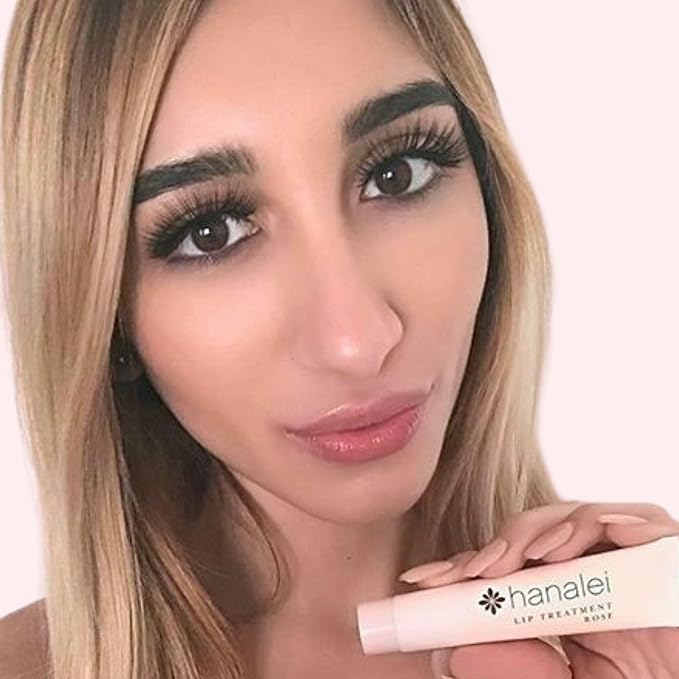 Hanalei Lip Treatment for Dry, Chapped Lips – Intensive Overnight Moisturizer with Kukui Oil, Shea Butter & Grapeseed Oil – Hydrating Balm for Healing Cracks – Rose Pink Tint, 15g – Cruelty-Free-VivaGrace Women