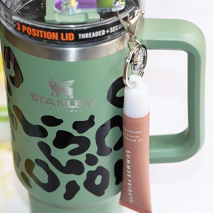 PIAOLGYI Keychain Cap for Summer Fridays,Lip Balm Replacement Cover,Attachment for Summer Fridays Lip Balm,White(ONLY Cap)-VivaGrace Women