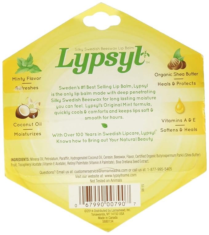 Lypsyl Intense Protection Original Mint, Lip Balm 0.10 oz-VivaGrace Women