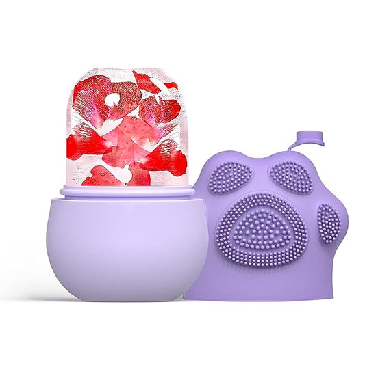 Ice Face Roller, Joyeee Silicone Ice Roller For Face and Eyes Puffiness Relief Reusable Face Ice Cubes Migraine Pain Relief Facial Ice Mold Skincare Tools Gifts for Women Beauty-VivaGrace Women