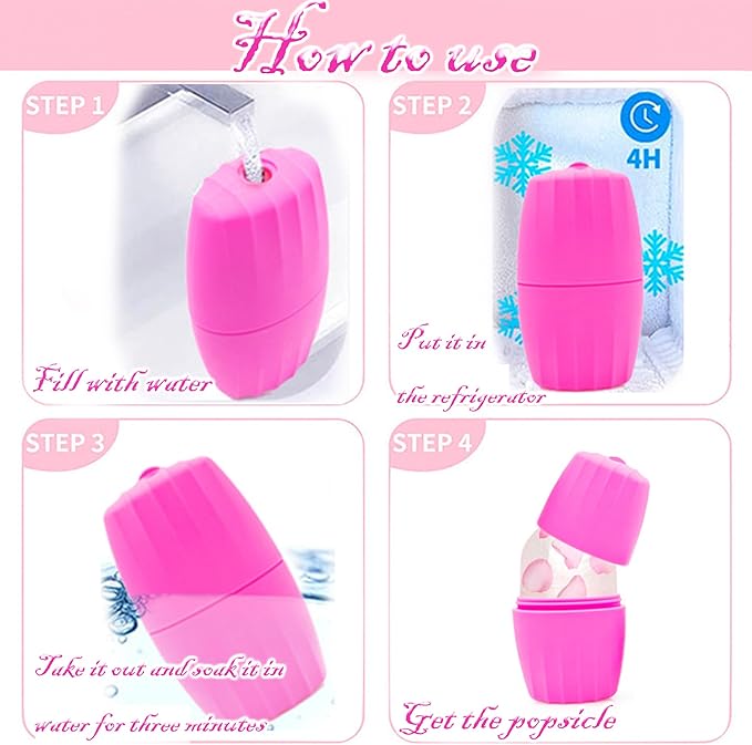 Ice Facial Cube Facial Beauty Ice Roller Skin Care Tools Ice Roller for Face and Eye Silicone Ice Mold for Face Beauty Ice Face Roller-VivaGrace Women