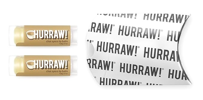 Hurraw! Chai Spice Lip Balm, 2 Pack: Organic, Certified Vegan, Cruelty and Gluten Free. Non-GMO, 100% Natural Ingredients. Bee, Shea, Soy and Palm Free. Made in USA-VivaGrace Women
