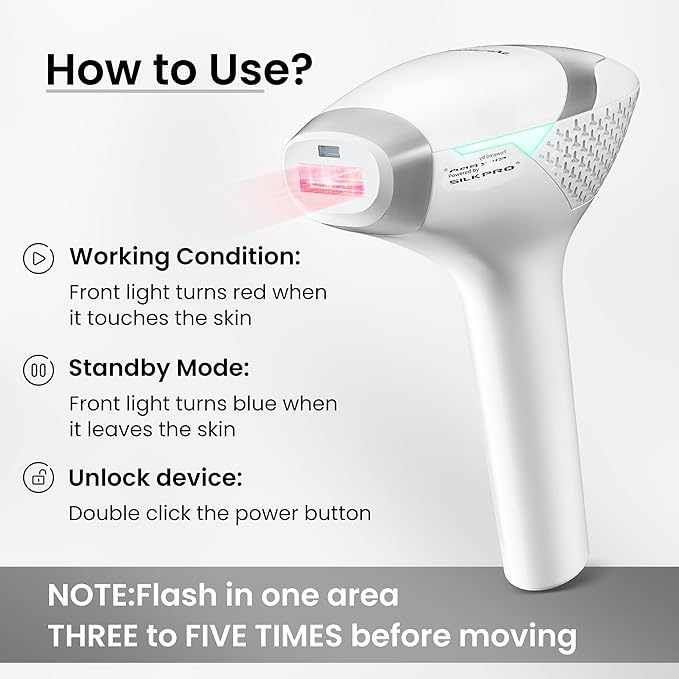 Diode Laser Hair Removal for Men and Women, V8S for Skin Tone 1-5, Permanent Reduction in Hair Regrowth, The World's First FDA-cleared Home-use Wide-Angle 810nm Laser Hair Removal Device-VivaGrace Women