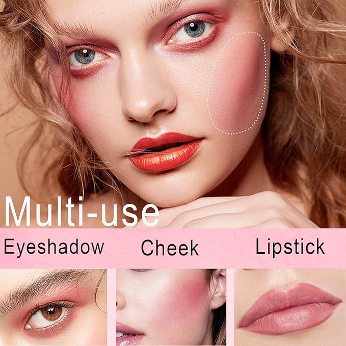 Blush Beauty Wand,Matte Face Blush Stick with Cushion Applicator,Natural Silky Creamy Dewy Liquid Blush Wand,Blendable Blush Stick for Cheek,Cruelty-free,106 Wishes,Peach Pink-VivaGrace Women