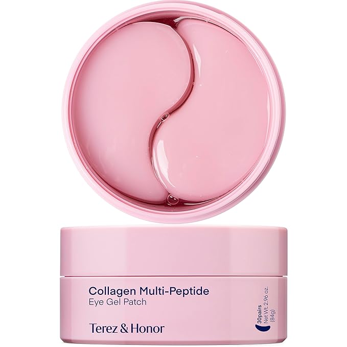 TEREZ & HONOR Peptide Collagen Under Eye Patches - 60 Korean Firming, Glowing & Hydrating Hydrogel Mask for Puffy Eyes, Dark Circles, Wrinkles, Fine Lines, Undereye Bags - Anti-Aging Eye Gel Pads-VivaGrace Women